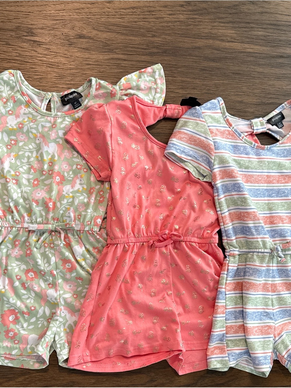 3 pack of girls 4T rompers